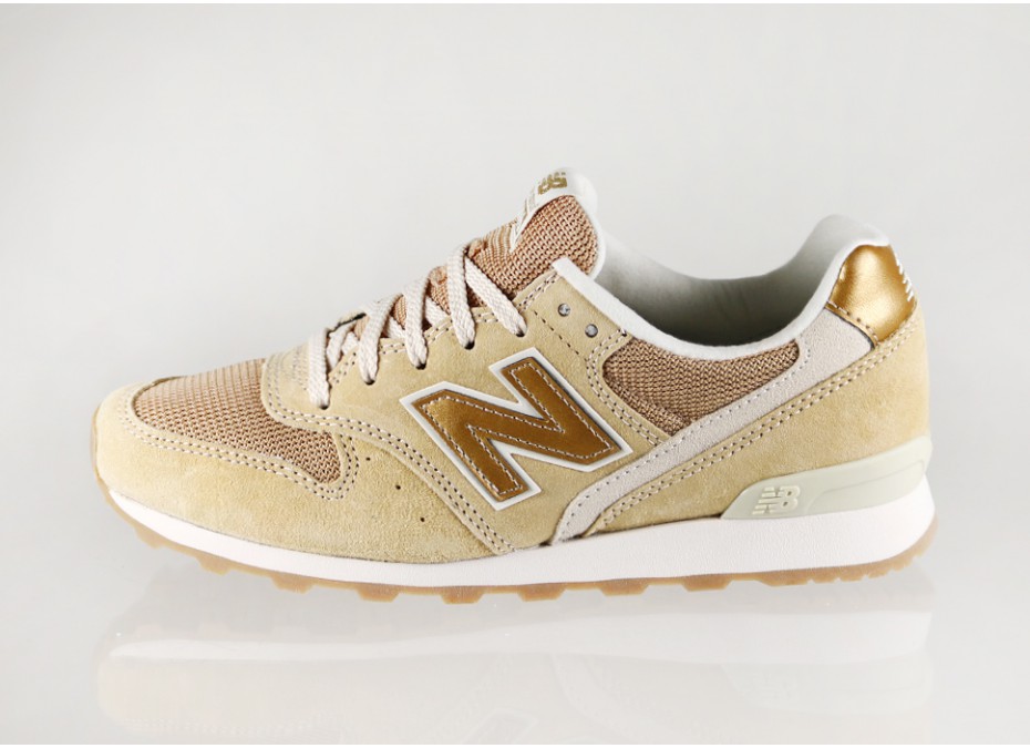 new balance beige and gold
